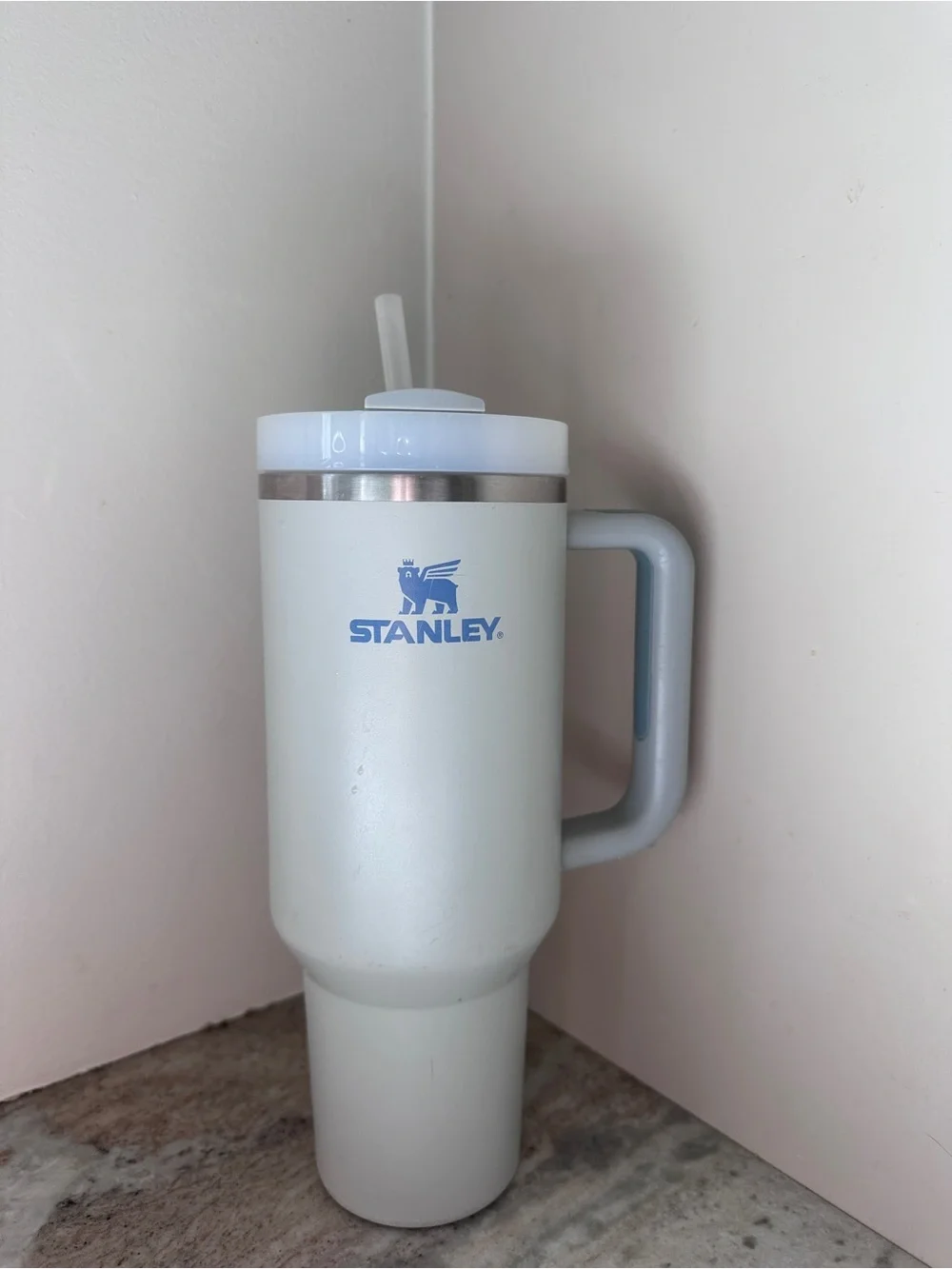 Stanley Pale Blue Gray 40 oz. Tumbler Used